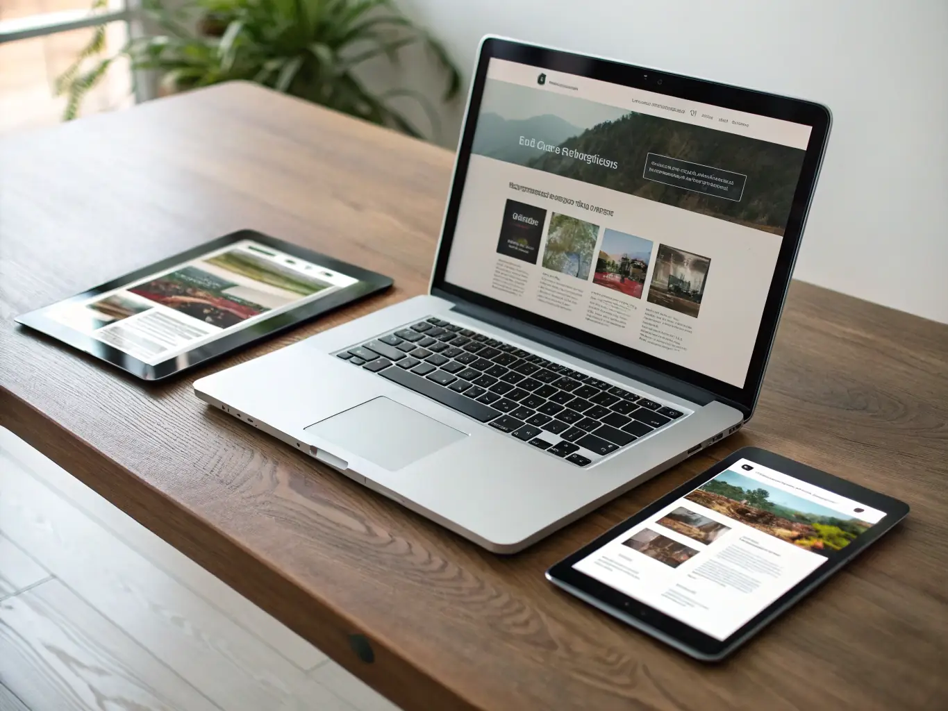 A screenshot of a beautifully designed website on various devices, illustrating Morland.digital's Web Design & Development service.