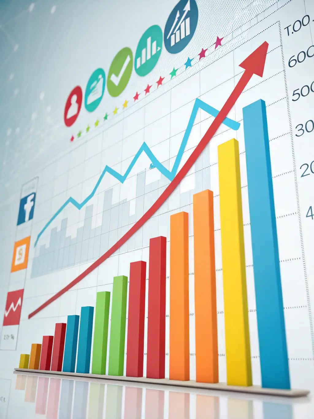 A graph showing improved search engine rankings and website traffic, illustrating the impact of Morland.digital's SEO and content marketing strategies.